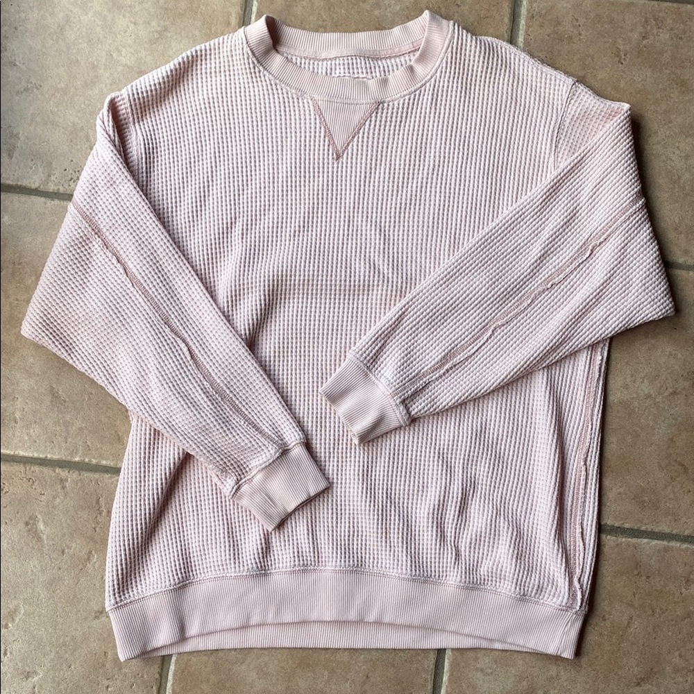 Aerie waffle knit crewneck